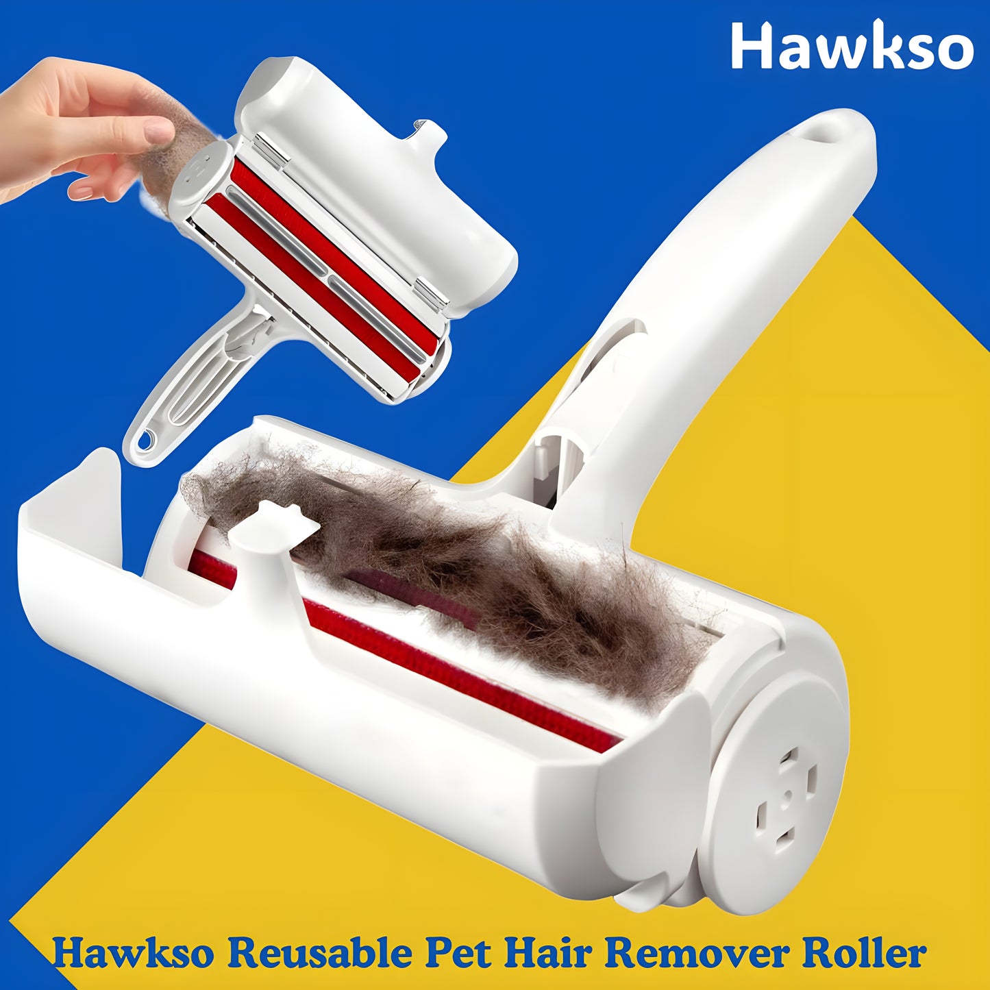 Reusable Pet Hair Remover Roller by Hawkso - Effective Fur Removal for Furniture & Clothing